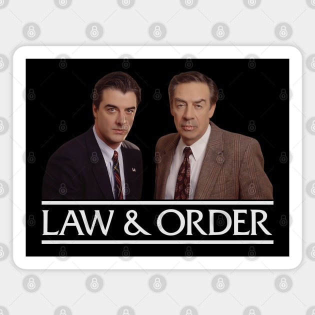 Law & Order - Logan, Briscoe - 90s Tv Show Magnet by wildzerouk